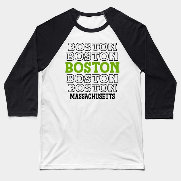 Boston, Massachusetts Baseball T-Shirt by Blended Designs